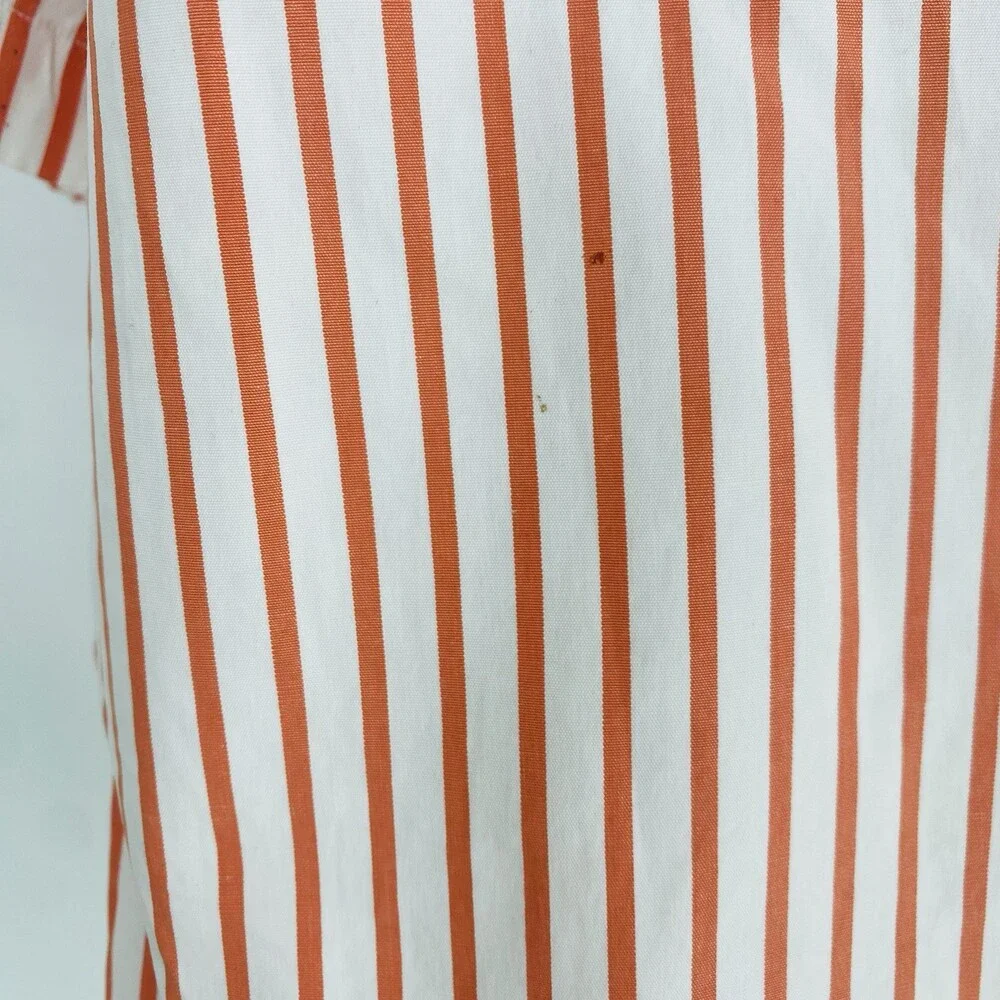Vintage Polo Ralph Lauren Short Sleeve Red Pinstripe Button Up XL Crown Crest
